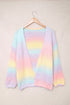 'Fiametta' Multicolour Drop Shoulder Cardigan - Celes Fashion